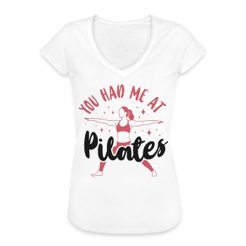 Pilates Instructor Teacher Girl - Women's Vintage T-Shirt - white - Front - Danielle (179cm)