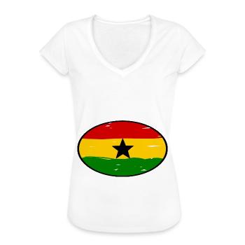 Autocollants Ghana - T-shirt vintage Femme - blanc - Devant - Danielle (179cm)