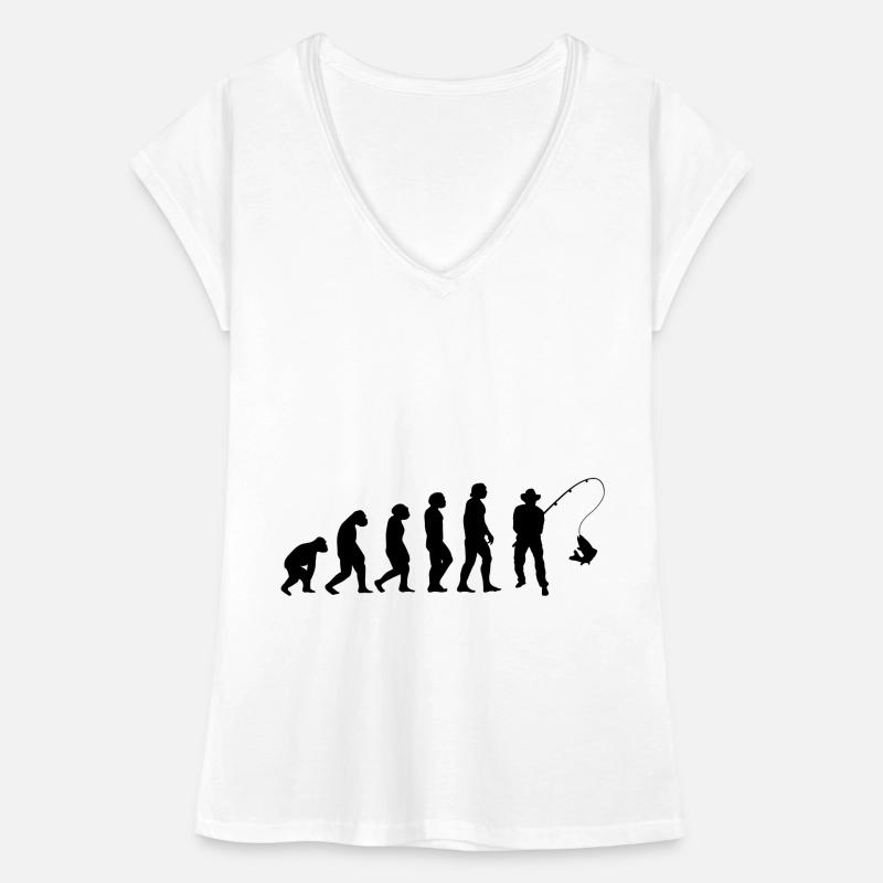 Evolution und Angeln - Frauen Vintage T-Shirt