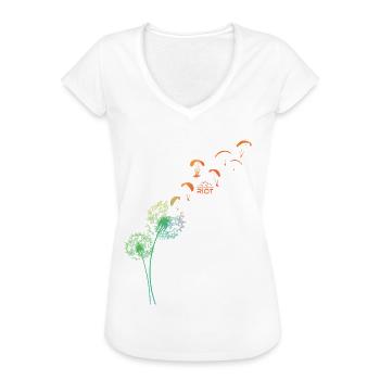 Dandelion Gleitschirm - Frauen Vintage T-Shirt - Weiß - Vorne