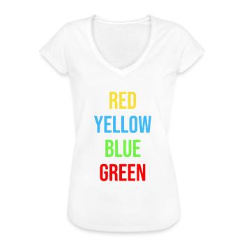 Psychologie Stroop Effekt Geschenkidee - Frauen Vintage T-Shirt - Weiß - Vorne