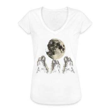 Havaneser Hund Heulender Mond - Frauen Vintage T-Shirt - Weiß - Vorne
