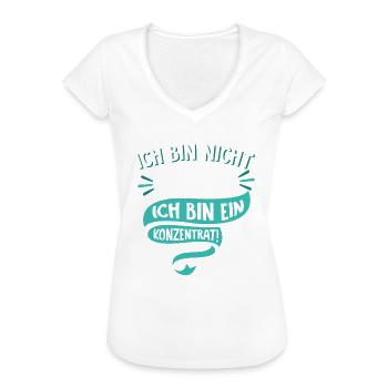 Ich bin nicht klein Ich bin ein Konzentrat Spruch - Frauen Vintage T-Shirt - Weiß - Vorne