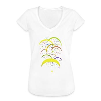 Prapente Paragleiten Paragliding Cross - T-Shirts - Frauen Vintage T-Shirt - Weiß - Vorne