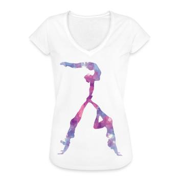 Kunstturnen Turnen - Frauen Vintage T-Shirt - Weiß - Vorne
