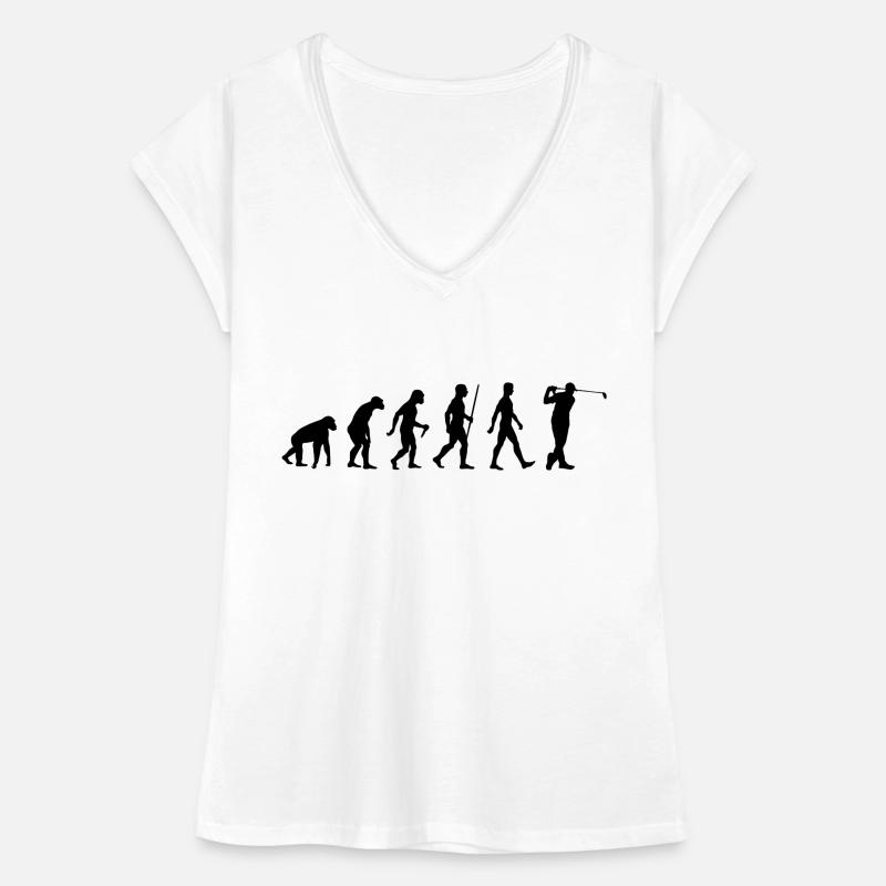 Golf Evolution Golfer Entwicklung Golfen Frauen Vintage T-Shirt