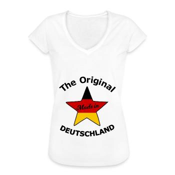 Mon Allemagne natale - T-shirt vintage Femme - blanc - Devant - Danielle (179cm)