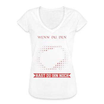 V8 Motor 8 Zylinder Hubraum Auto Tuning Tuner - Frauen Vintage T-Shirt - Weiß - Vorne