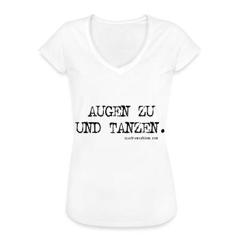 Tanzen - Frauen Vintage T-Shirt - Weiß - Vorne - Danielle (179cm)