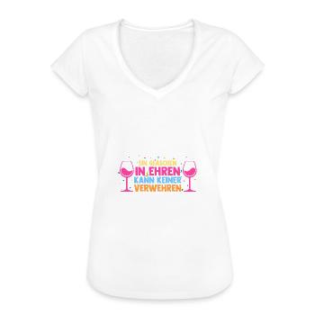 Karnevalskostüm Fasching Karneval - Frauen Vintage T-Shirt - Weiß - Vorne