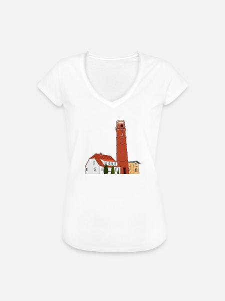 Leuchtturm Travemünde - Frauen Vintage T-Shirt - Weiß