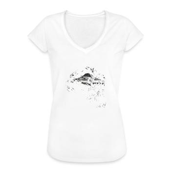 Preserve & Protect Schwarzer Panter Jaguar - Frauen Vintage T-Shirt - Weiß - Vorne