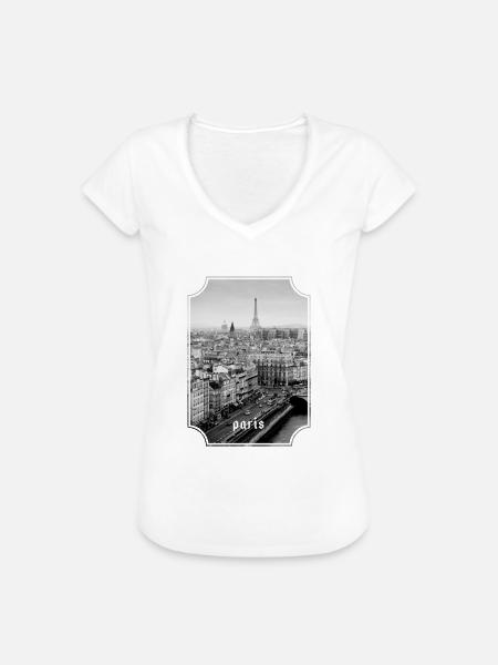 Paris - Frauen Vintage T-Shirt - Weiß