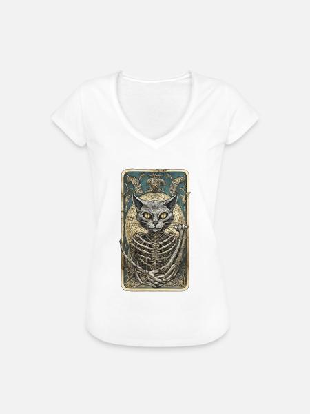 Katze Böse - Frauen Vintage T-Shirt - Weiß