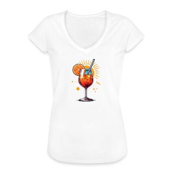 Hallöchen Aperölchen Cocktail Sommerparty Shirt - Frauen Vintage T-Shirt - Weiß - Vorne