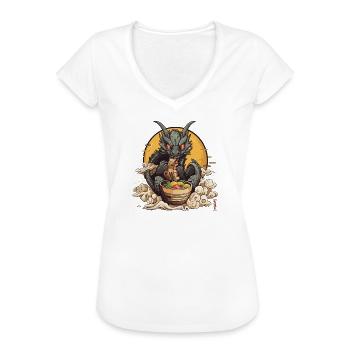 Nouilles dragon - T-shirt vintage Femme - blanc - Devant - Danielle (179cm)