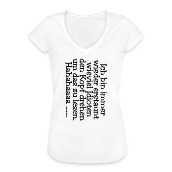 Kopf drehen - Idioten - Frauen Vintage T-Shirt - Weiß - Vorne