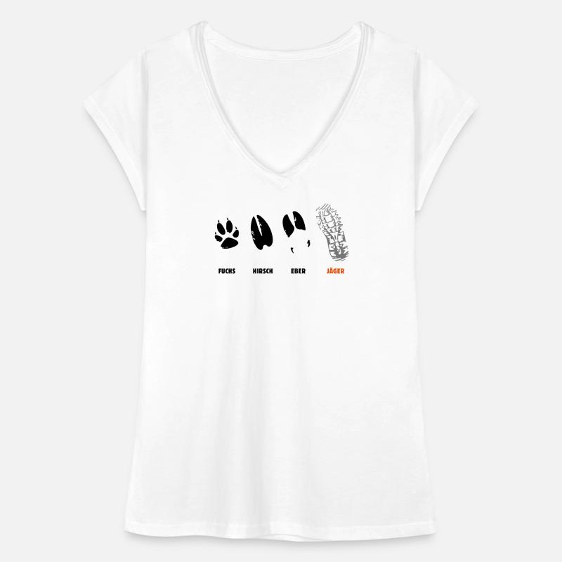 Fox, deer, boar, hunter, footstep, track Women's Vintage T-Shirt