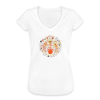 Drum Schlagzeug - Frauen Vintage T-Shirt - Weiß - Vorne - Danielle (179cm)