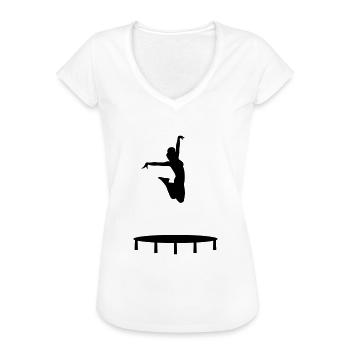 Trampoline - Women's Vintage T-Shirt - white - Front - Danielle (179cm)
