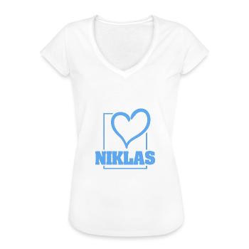 Niklas als Bachelor - Frauen Vintage T-Shirt - Weiß - Vorne