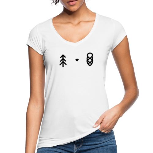 Schwarzwaldliebe minimalistisch schwarz - Frauen Vintage T-Shirt