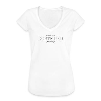 Dortmund Allemagne Elegance Style Design T-Shirt - T-shirt vintage Femme - blanc - Devant - Danielle (179cm)