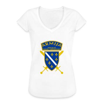Bosna i Hercegovina Army LOGO - Women's Vintage T-Shirt - white - Front - Danielle (179cm)