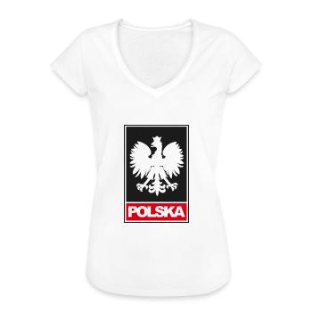 Polnischer Adler | Polska Geschenke - Frauen Vintage T-Shirt - Weiß - Vorne