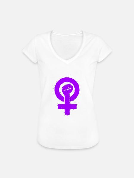 Mädchenpower - Frauen Vintage T-Shirt - Weiß