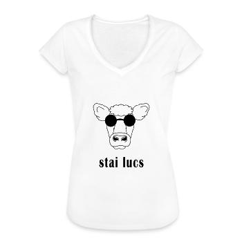 stai lucs - Frauen Vintage T-Shirt - Weiß - Vorne