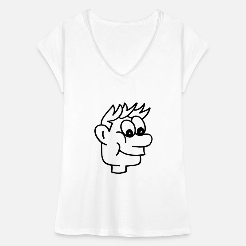 Comic Junge Gesicht Frauen Vintage T-Shirt