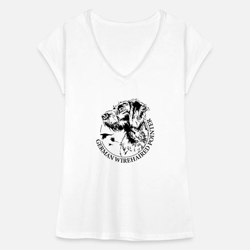German Wirehaired Pointer Jagdhunde Wilsigns Frauen Vintage T-Shirt