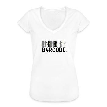 B4RCODE. Bamboo black - Frauen Vintage T-Shirt - Weiß - Vorne - Danielle (179cm)