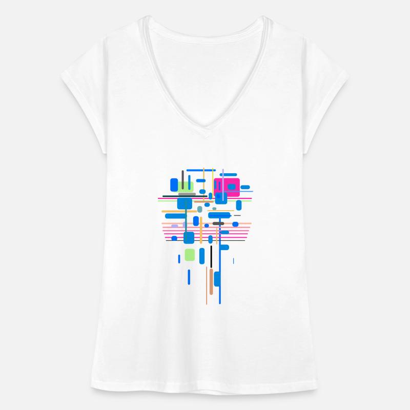 Abstract Colors Pattern Women's Vintage T-Shirt