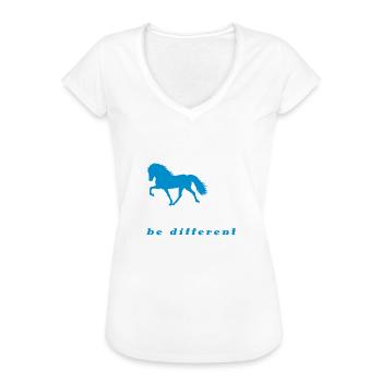 Be Different grey - Frauen Vintage T-Shirt - Weiß - Vorne