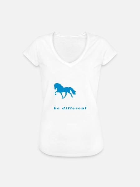 Be Different grey - Frauen Vintage T-Shirt - Weiß