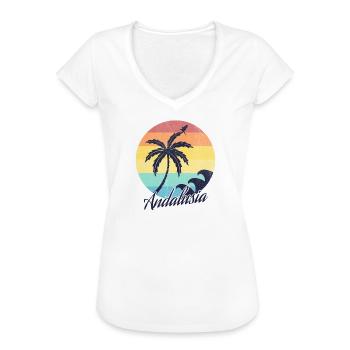 Andalusien - Frauen Vintage T-Shirt - Weiß - Vorne