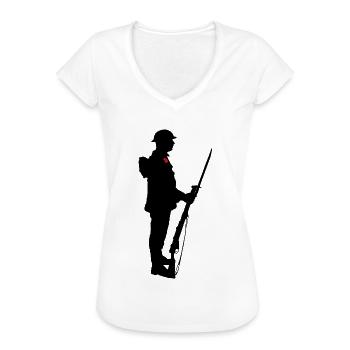 Soldat WW1 - Frauen Vintage T-Shirt - Weiß - Vorne - Danielle (179cm)