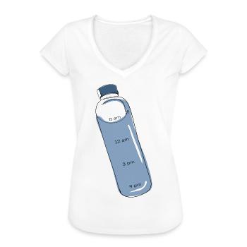 Trinkflasche Symbol - Frauen Vintage T-Shirt - Weiß - Vorne