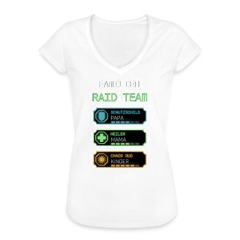 Neon Familien Raid Team - Familienshirt - Frauen Vintage T-Shirt - Weiß - Vorne