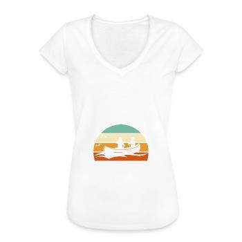 Kajakfahren Kanu Wassersport Kajakfahrer - Frauen Vintage T-Shirt - Weiß - Vorne