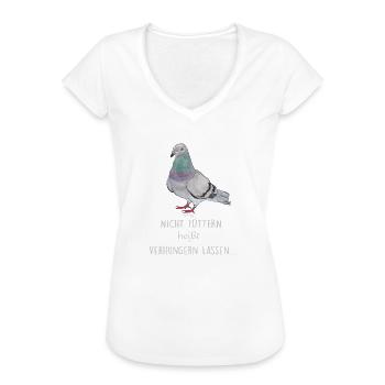 Wester Stadttaube - Frauen Vintage T-Shirt - Weiß - Vorne