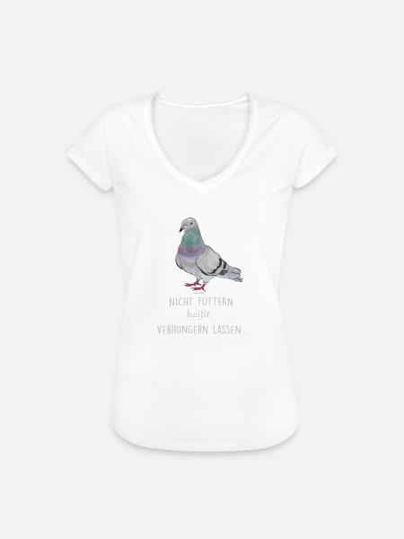 Wester Stadttaube - Frauen Vintage T-Shirt - Weiß