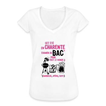 Charente aperitif tray barbecue cooked beer - Women's Vintage T-Shirt - white - Front - Danielle (179cm)