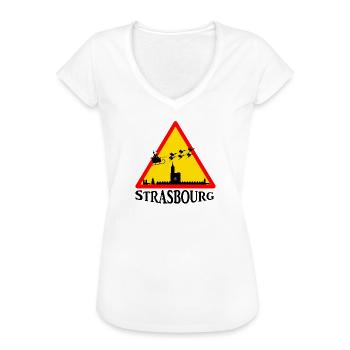 Strasbourg Alsace Noël - Women's Vintage T-Shirt - white - Front - Danielle (179cm)