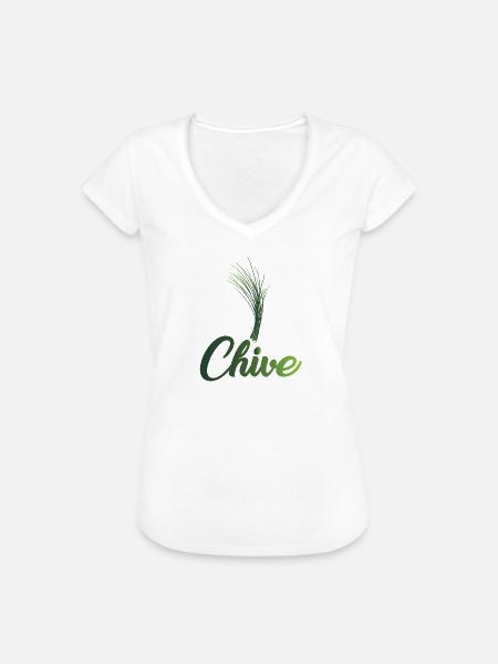 Schnittlauch - Frauen Vintage T-Shirt - Weiß