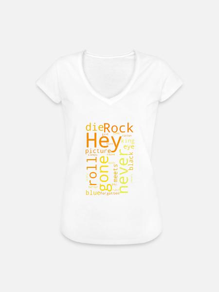Hey Hey My My - Frauen Vintage T-Shirt - Weiß