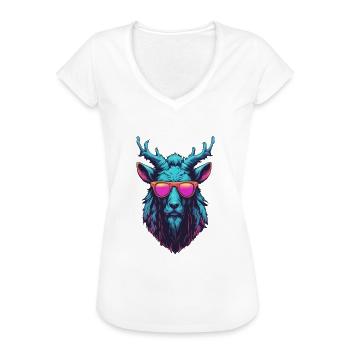 Wendigo / maléfique / Possessif / Horreur - T-shirt vintage Femme - blanc - Devant - Danielle (179cm)