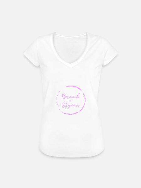 Break The Stigma - Frauen Vintage T-Shirt - Weiß